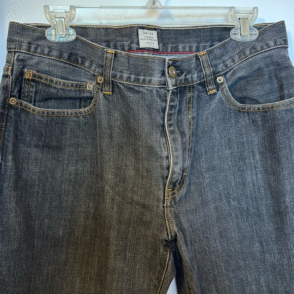 J Crew Vintage slim straight 33x32 black - Picture 1 of 4